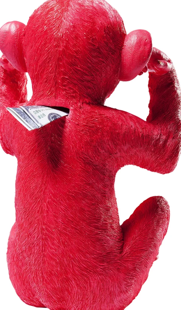 SALVADANAIO MONKEY KIKAZARU ROSSO - KARE