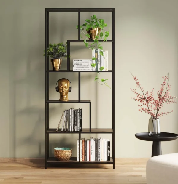 Scaffale Loftie nero 77x185cm - KARE