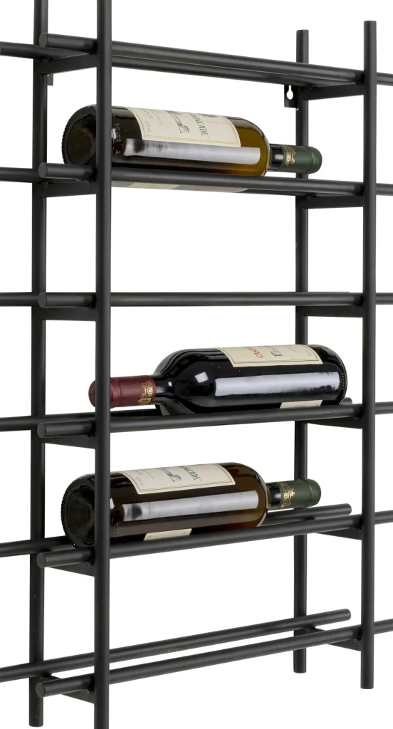 Scaffale portabottiglie Cape Town nero 45x68cm - KARE