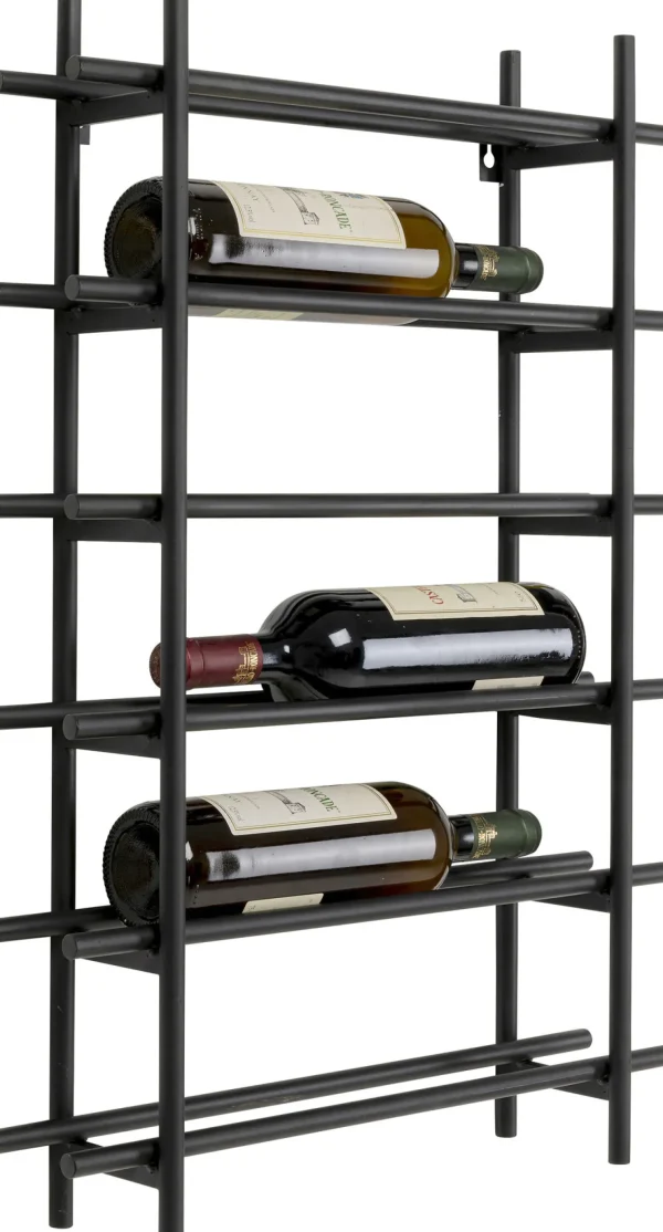 Scaffale portabottiglie Cape Town nero 45x68cm - KARE