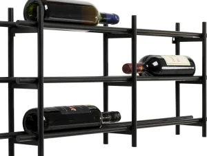 Scaffale portabottiglie Cape Town nero 80x34cm - KARE