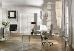 Scrivania D'angolo Lorenco Cromato 210x180cm - KARE