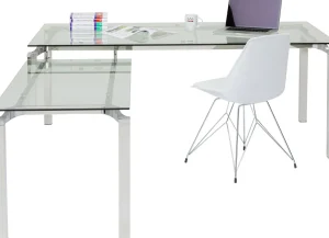 Scrivania D'angolo Lorenco Cromato 210x180cm - KARE
