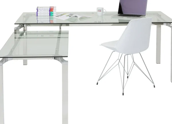 Scrivania D'angolo Lorenco Cromato 210x180cm - KARE