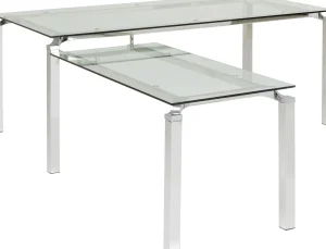 Scrivania D'angolo Lorenco Cromato 210x180cm - KARE