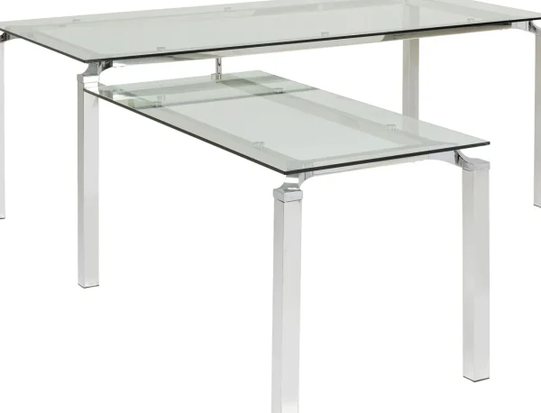 Scrivania D'angolo Lorenco Cromato 210x180cm - KARE