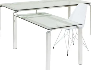 Scrivania D'angolo Lorenco Cromato 210x180cm - KARE