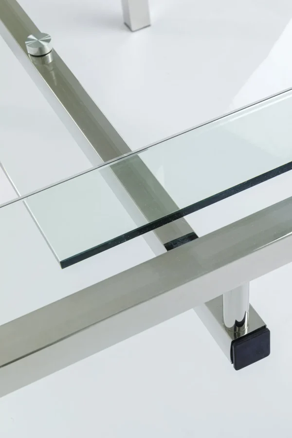 Scrivania D'angolo Lorenco Cromato 210x180cm - KARE