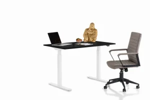 Scrivania Office bianco nero 120x70 - KARE