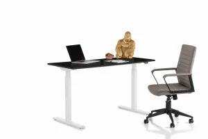 Scrivania Office bianco nero 140x70 - KARE