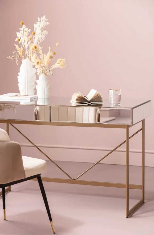 Scrivania Soran oro 120x50cm - KARE