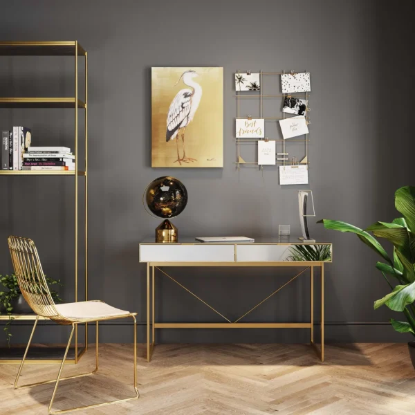 Scrivania Soran oro 120x50cm - KARE