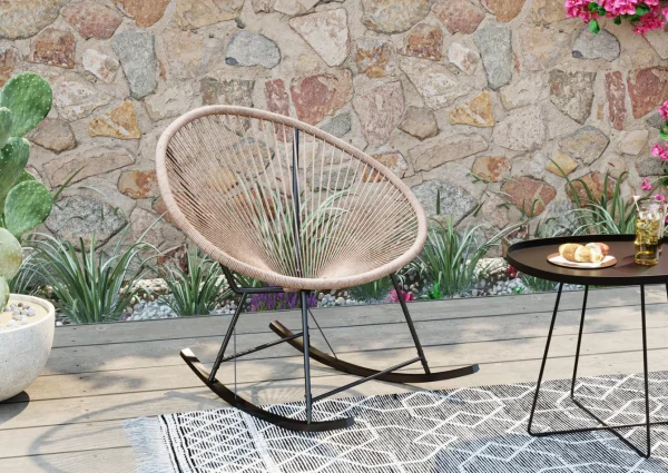 Sedia a dondolo Acapulco Natur - KARE