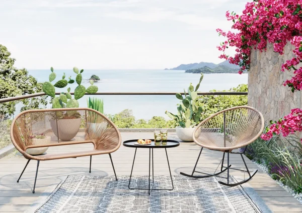 Sedia a dondolo Acapulco Natur - KARE