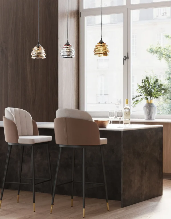 Sedia bar Hojas beige - KARE