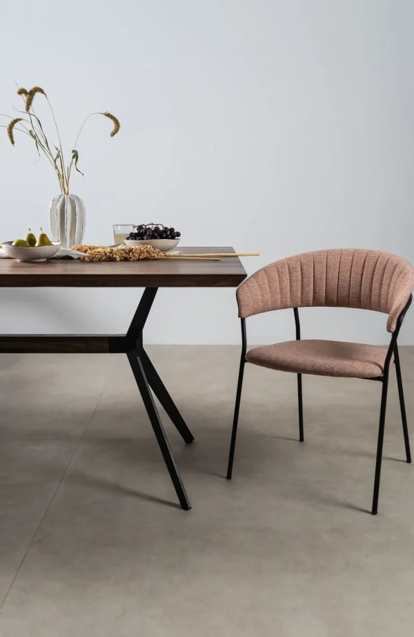Sedia con braccioli Belle rosa (2/set) - KARE