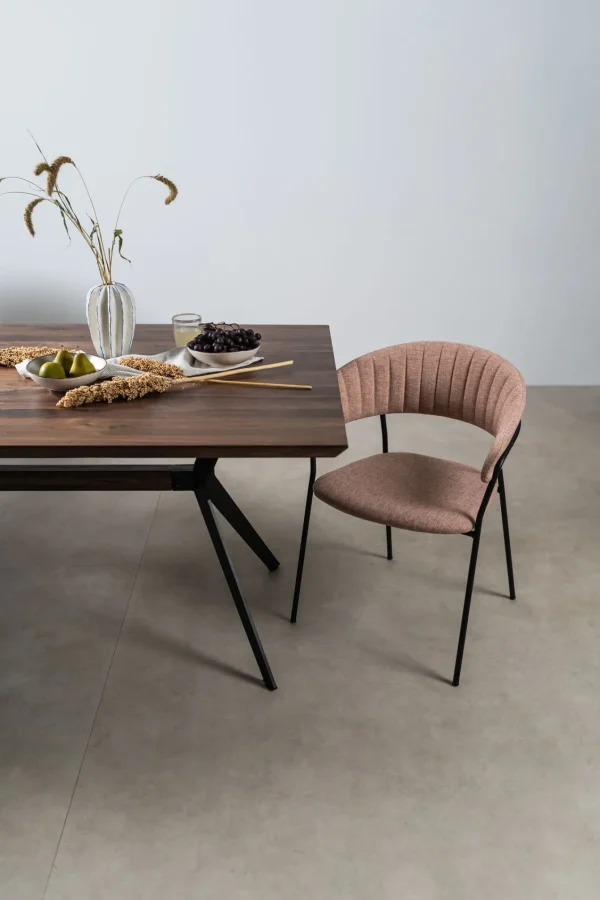 Sedia con braccioli Belle rosa (2/set) - KARE