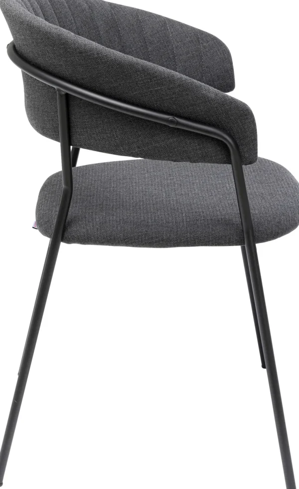 Sedia con braccioli Belle antracite (2/set) - KARE