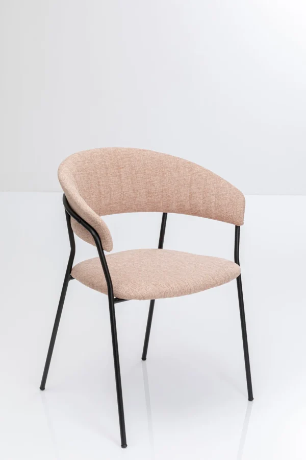Sedia con braccioli Belle rosa (2/set) - KARE