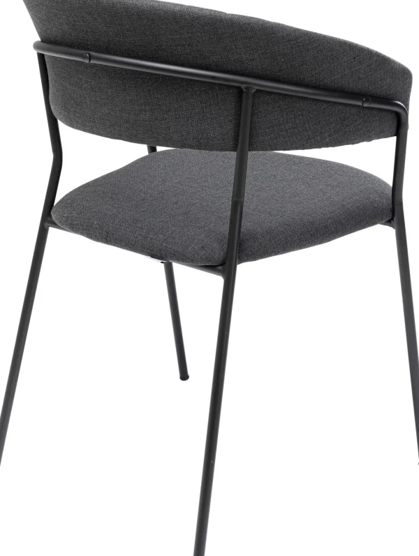 Sedia con braccioli Belle antracite (2/set) - KARE