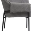 Sedia con braccioli Bess grigio - KARE