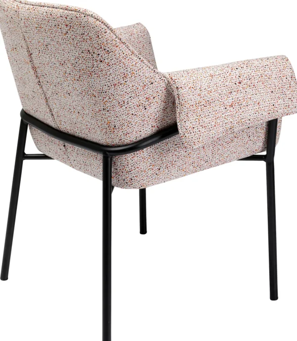 Sedia con braccioli Bess Beige Flitter - KARE