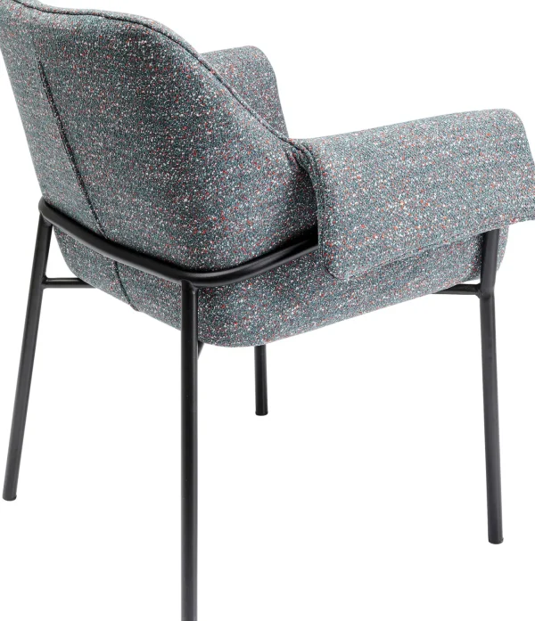 Sedia con braccioli Bess Grey Flitter - KARE