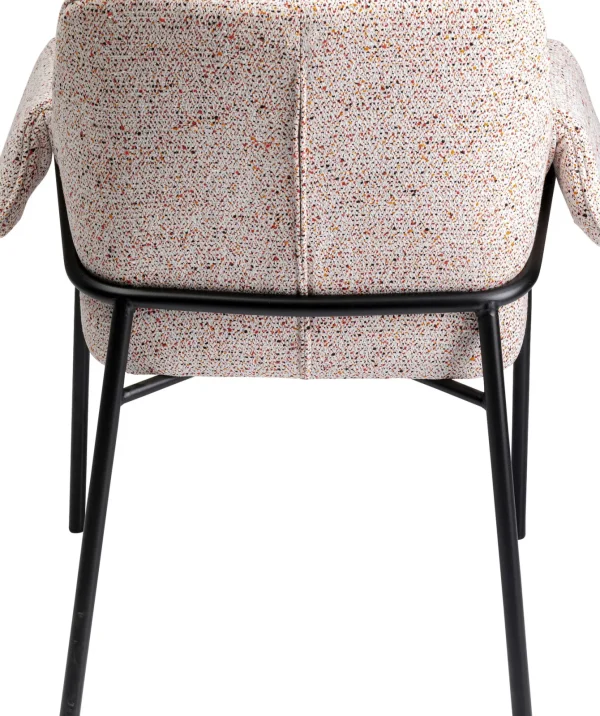 Sedia con braccioli Bess Beige Flitter - KARE