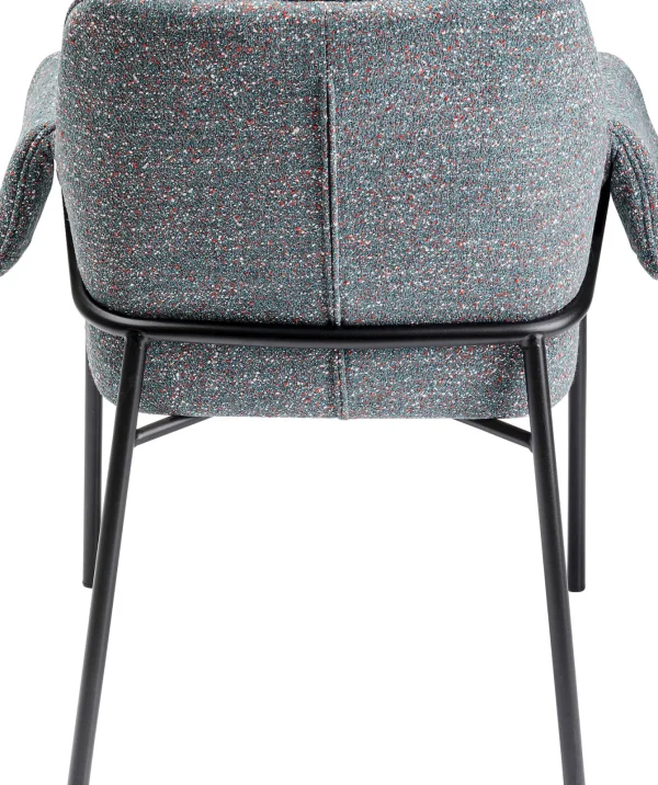 Sedia con braccioli Bess Grey Flitter - KARE