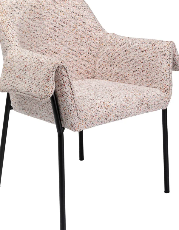 Sedia con braccioli Bess Beige Flitter - KARE