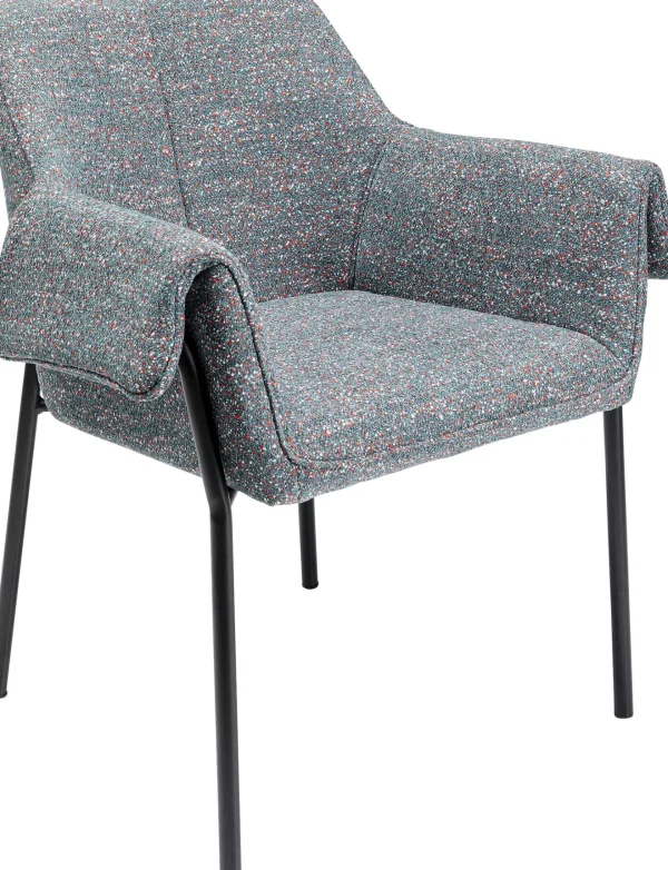 Sedia con braccioli Bess Grey Flitter - KARE