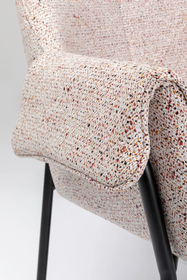 Sedia con braccioli Bess Beige Flitter - KARE