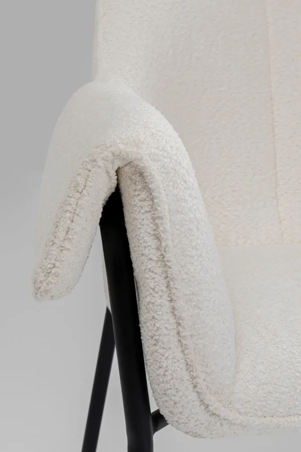 Sedia con braccioli Bess crema - KARE