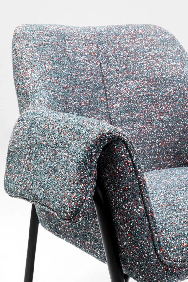 Sedia con braccioli Bess Grey Flitter - KARE