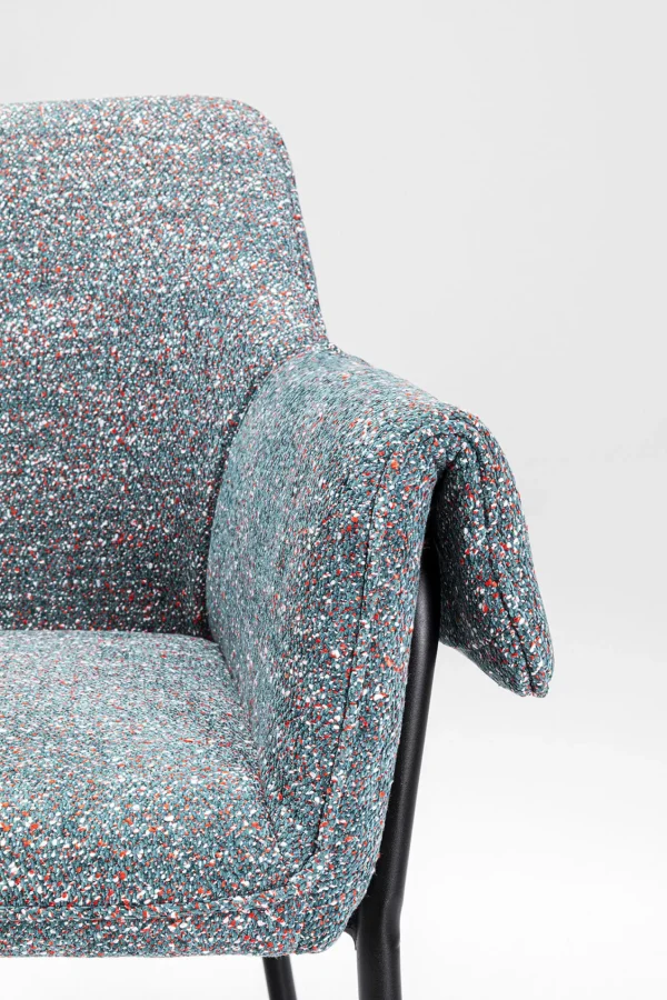Sedia con braccioli Bess Grey Flitter - KARE