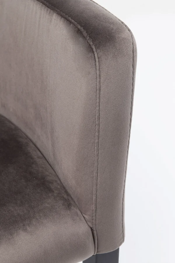 Sedia Con Braccioli Black Mode Velluto Grigio - KARE