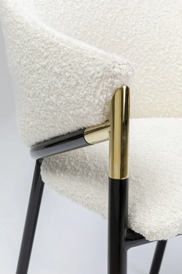 Sedia con braccioli Boulevard bianco - KARE