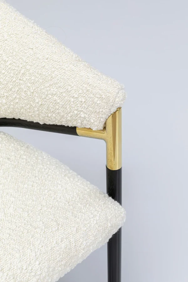 Sedia con braccioli Boulevard bianco - KARE