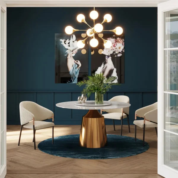 Sedia con braccioli Boulevard bianco - KARE