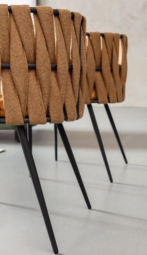 SEDIA CON BRACCIOLI CHEERIO GIALLO CON CUSCINO - KARE