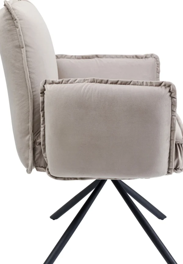 Sedia con braccioli Chelsea grigio - KARE