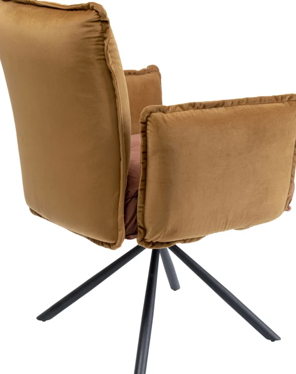 Sedia con braccioli Chelsea marrone - KARE