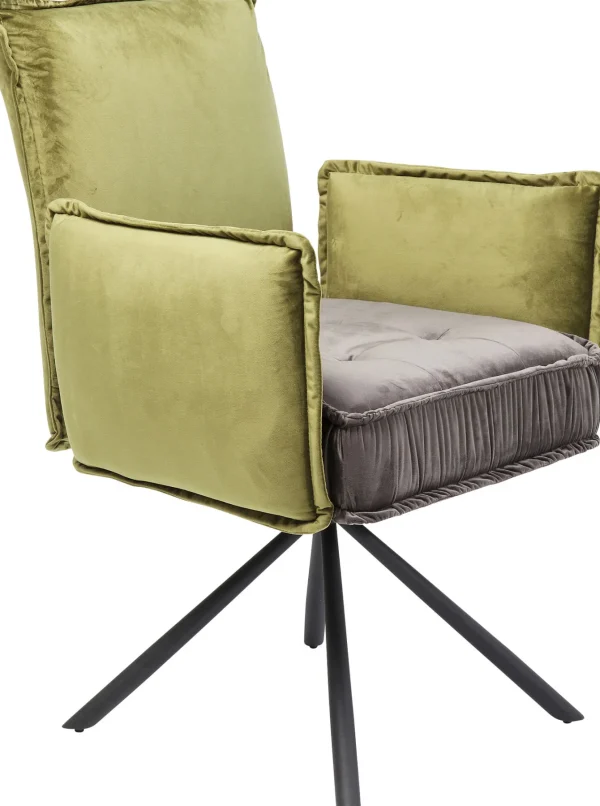 SEDIA CON BRACCIOLI CHELSEA VERDE - KARE