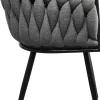 Sedia con braccioli Dean grigio - KARE