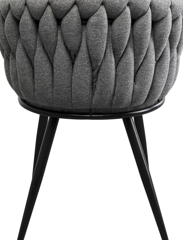 Sedia con braccioli Dean grigio - KARE