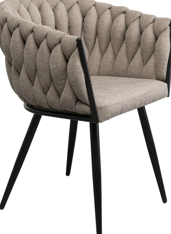 Sedia con braccioli Dean beige - KARE
