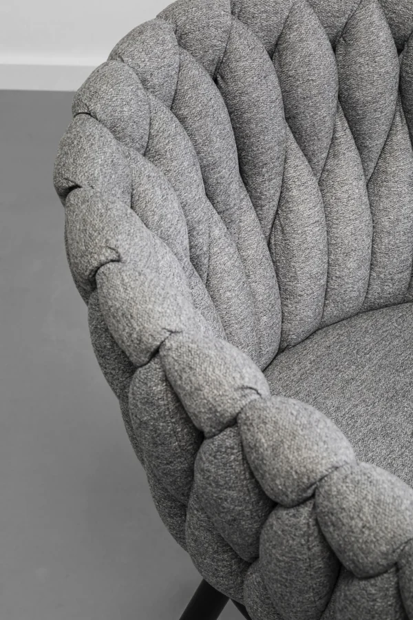 Sedia con braccioli Dean grigio - KARE