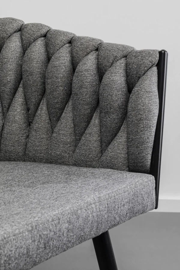 Sedia con braccioli Dean grigio - KARE