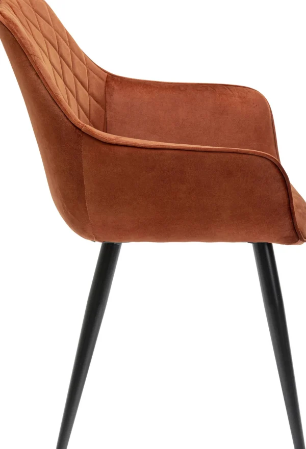 Sedia con braccioli Harry rosso ruggine - KARE