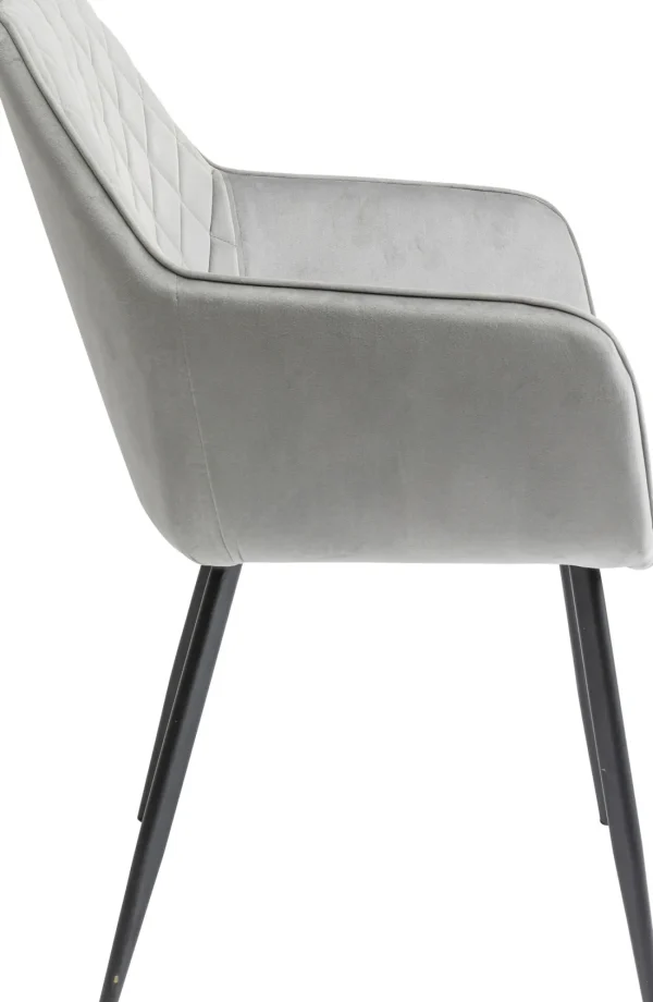 Sedia con braccioli Kayla grigio - KARE